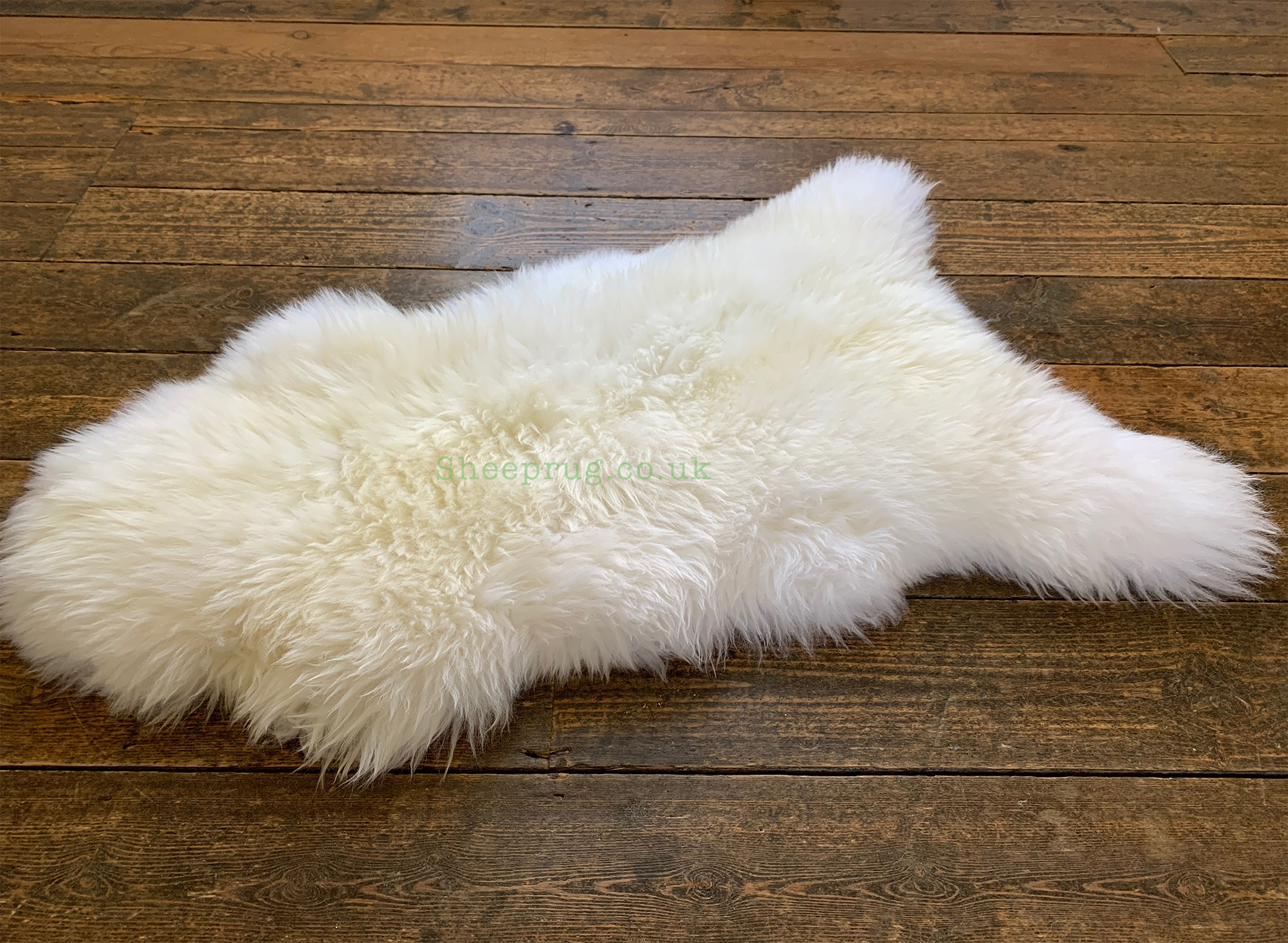 white sheepskin rug living room