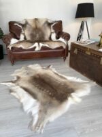Scandinavian Reindeer rug 100% Natural very soft and fluffy Variations of sizes