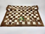 200cm x 150cm Handmade Cowhide Patchwork Cow leather rug 100% Natural