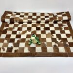 200cm x 150cm Handmade Cowhide Patchwork Cow leather rug 100% Natural