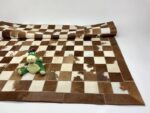 200cm x 150cm Handmade Cowhide Patchwork Cow leather rug 100% Natural - Image 3