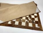200cm x 150cm Handmade Cowhide Patchwork Cow leather rug 100% Natural - Image 4