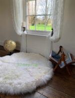 White Sheepskin rug 100% Natural Wool very Soft and Furry made of British Sheep - Image 2