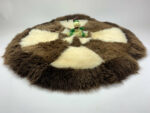 Sheepskin Fur Rug Hide Pelt Skin Leather 100% Natural Wool Handmade White / Brown Very Soft and Fluffy