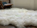 White Sheepskin rug 100% Natural Wool very Soft and Fluffy  made of English Sheep - Image 3