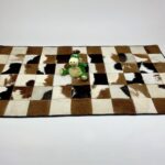 Cowhide Cow Skin Patchwork Rug Leather 100% Natural Handmade Rug