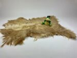 Unique Long Fur Goat Leather Skin Fur Rug Pelt Hide 100% Real Natural GT19064