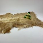 Unique Long Fur Goat Leather Skin Fur Rug Pelt Hide 100% Real Natural GT19064