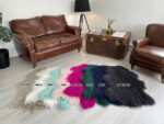 Tibetan Sheepskin rug leather 100% Natural Variation of Colours