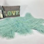 Mint Tibetan Sheepskin rug leather 100% Natural