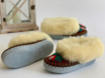 Womens Brown Sheepskin slippers 100% made of real Wool and Leather - Image 2