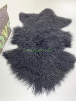 Grey Tibetan Sheepskin rug leather 100% Natural wool - Image 3