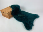 Teal Sheepskin rug fur 100% Natural wool made of English Sheep - Image 2