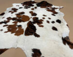 XXL 7 ft x 6.7 ft Brown & White Cowhide rug 100% Natural C202142 - Image 2