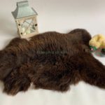 NATURAL Brown/Chocolate Sheepskin rug leather 100% Natural Wool very Soft and Furry Made of English Sheep