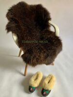 NATURAL Brown/Chocolate Sheepskin rug leather 100% Natural Wool very Soft and Furry Made of English Sheep - Image 2