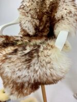 Brown Wolf tipped Sheepskin rug leather 100% Natural made of English Sheep - Image 4