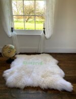 White Sheepskin rug 100% Natural Wool very Soft and Furry made of British Sheep - Image 2