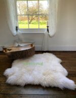 White Sheepskin rug 100% Natural Wool very Soft and Furry made of British Sheep - Image 3