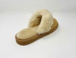 Luna Beige Sheepskin slippers 100% made of real Sheepskin and Leather - Image 3