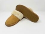 Luna Beige Sheepskin slippers 100% made of real Sheepskin and Leather - Image 6