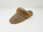 Luna Brown Sheepskin slippers 100% made of real Sheepskin and Leather - Image 2