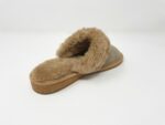 Luna Brown Sheepskin slippers 100% made of real Sheepskin and Leather - Image 3