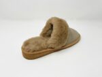 Luna Brown Sheepskin slippers 100% made of real Sheepskin and Leather - Image 5