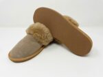 Luna Brown Sheepskin slippers 100% made of real Sheepskin and Leather - Image 7