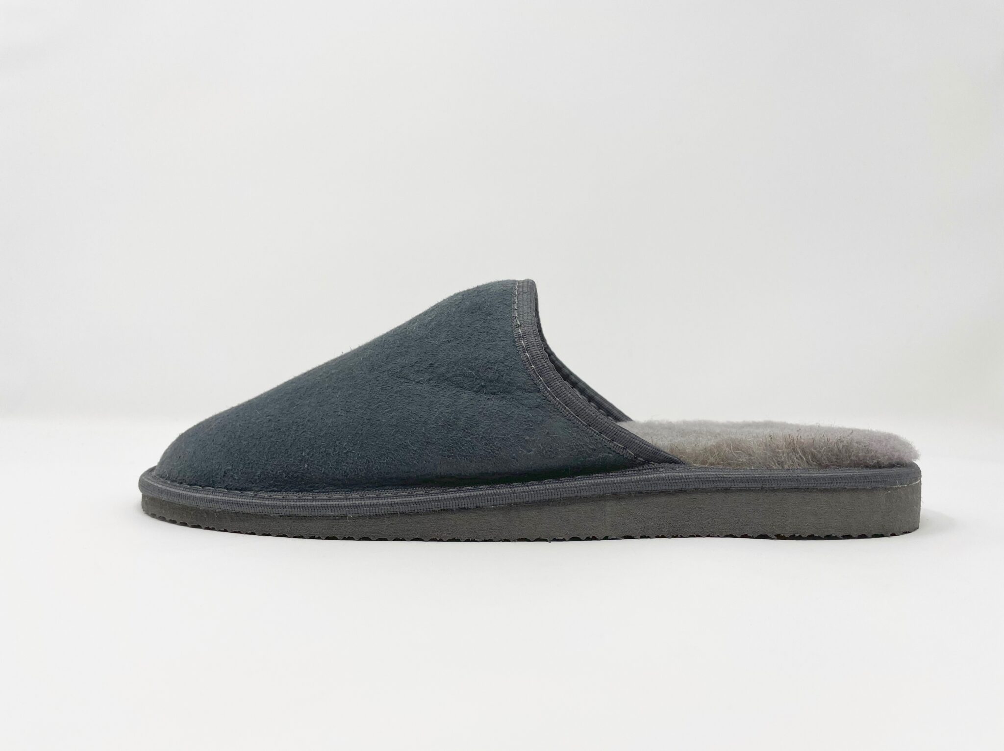 grey sheepskin slippers