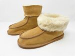 New Forest Beige Sheepskin Slippers / Mini Boot 100% made of real Sheepskin and Leather - Image 9