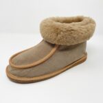 New Forest Brown Sheepskin Slippers / Mini Boot 100% made of real Sheepskin and Leather