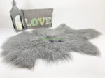 Silver Tibetan Sheepskin rug leather 100% Natural