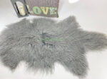 Silver Tibetan Sheepskin rug leather 100% Natural - Image 3