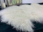 White Tibetan Sheepskin rug leather 100% Natural - Image 3