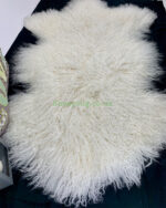 White Tibetan Sheepskin rug leather 100% Natural - Image 2