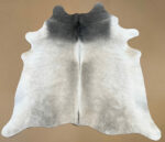 XXL 7.4 ft x 6.4 ft  Grey Cowhide rug 100% Natural C2021408