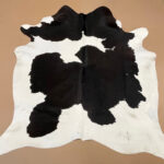 XXL 7 ft x 6.1 ft Black & White Cowhide rug 100% Natural C2021215