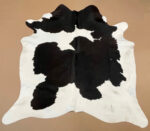 XXL 7 ft x 6.1 ft Black & White Cowhide rug 100% Natural C2021215