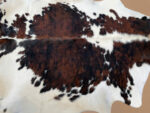 XXL 7.4 ft x 7.2 ft Brown & White Cowhide rug 100% Natural C202147 - Image 2