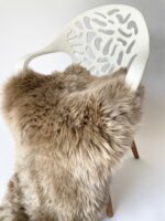 Taupe Sheepskin rug 100% Natural Wool Made of New Zealand Sheep