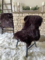 New Zealand Chocolate Sheepskin rug 100% Natural
