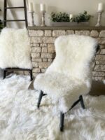 New Zealand White Sheepskin rug  100% Natural