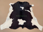 Black & White Calf leather rug / Cowhide rug 100% Natural Leather C202002