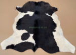 Black & White Calf leather rug / Cowhide rug 100% Natural Leather C202004