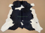Black & White Calf leather rug / Cowhide rug 100% Natural Leather C202014