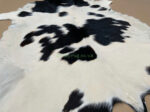 Black & White Calf leather rug / Cowhide rug 100% Natural Leather C202006 - Image 2
