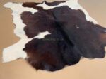 Brown & White Calf leather rug / Cowhide rug 100% Natural Leather C202001 - Image 2