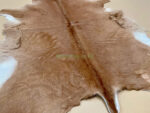 Brown & White Calf leather rug / Cowhide rug 100% Natural Leather C202020 - Image 2