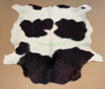 Black & White Calf leather rug / Cowhide rug 100% Natural Leather C202010 - Image 3